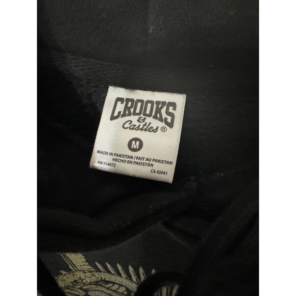 Crooks & Castles Medusa/snakes black hoodie medium - Picture 4 of 4